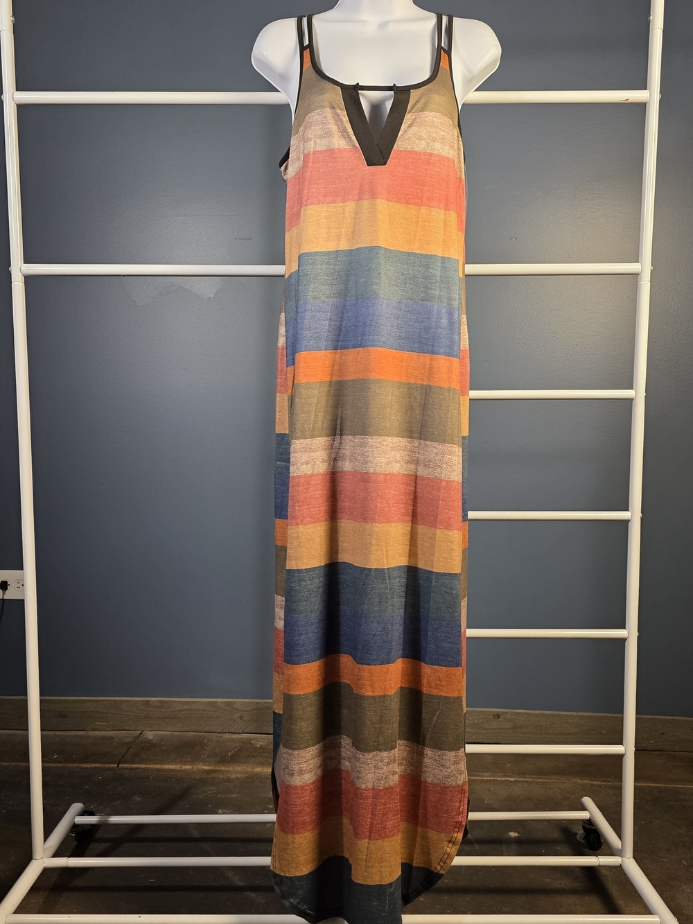 SHEIN Multicolor Striped Maxi Dress